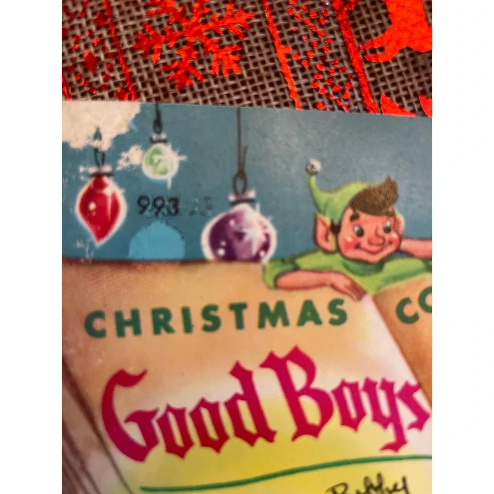 Vintage Christmas Coloring Book Santa‎ Elves Lowe Unused